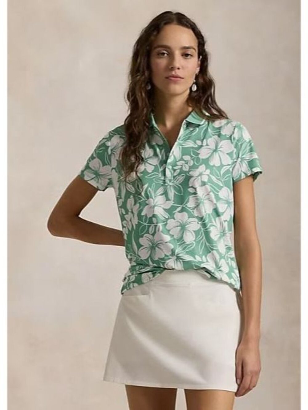 NEW RLX Golf Ralph Lauren Women's M Tailored Fit Floral Polo Shirt NWT $115 - Picture 5 of 5